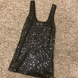 Sequins Black Tank top